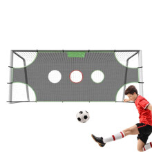 Football Goal Net Removable Training Netting For Accuracy Shot, Outdoor Screen Panel With 135 CutOuts And 3 Doors
