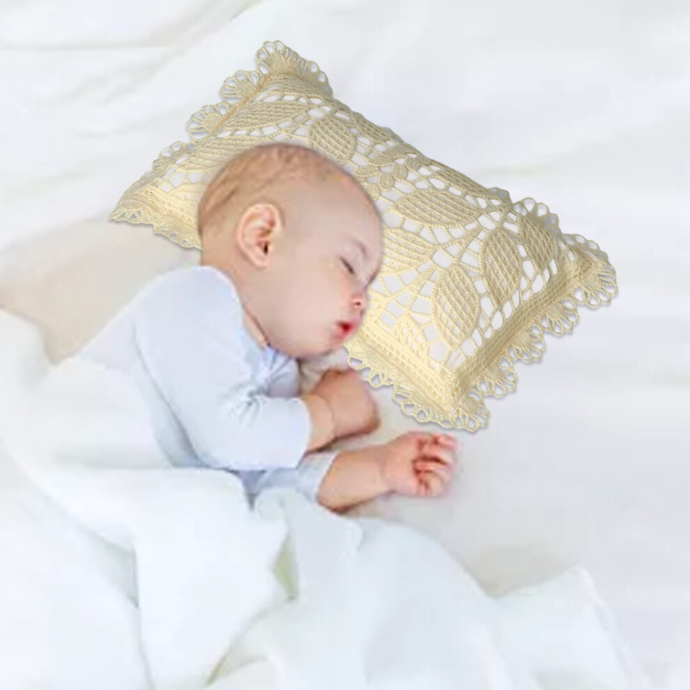 Newborn Baby Photography Blanket Pillow Set 55Cm Round Studio Props Beige 5081376827724