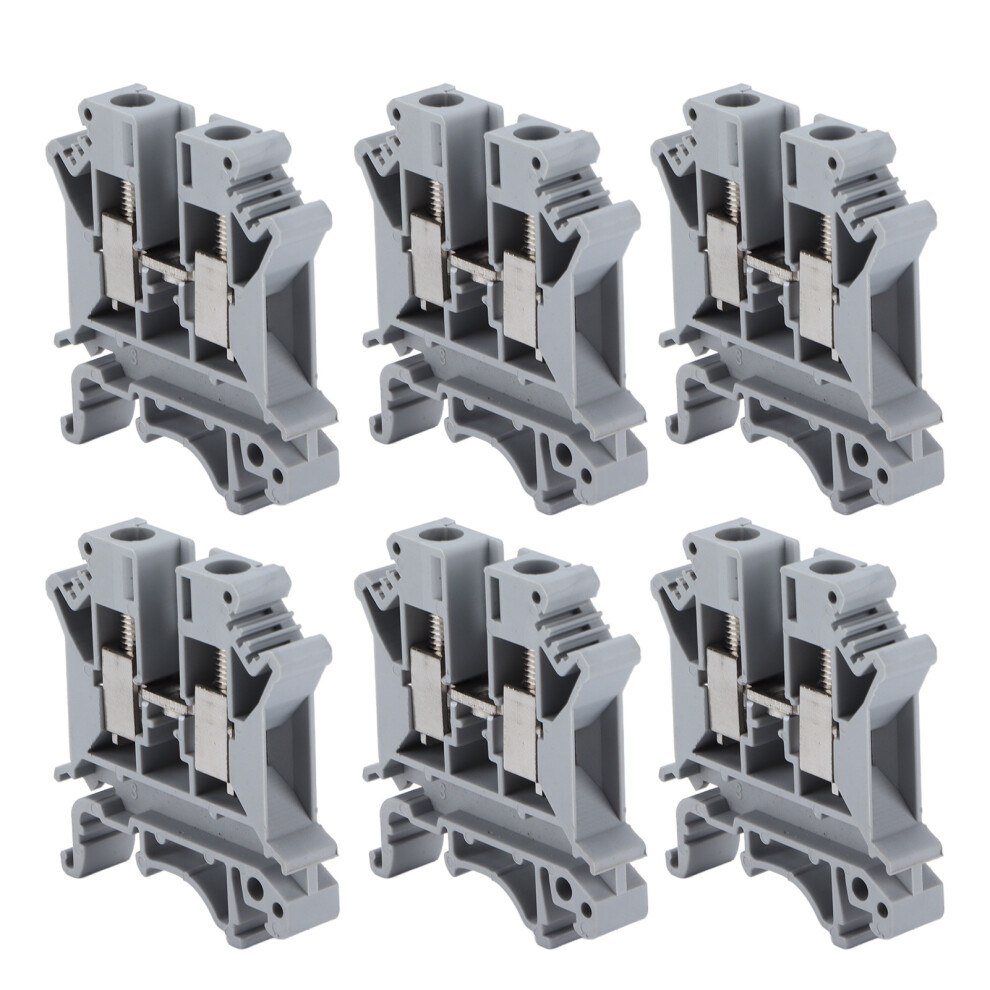 Copper Screw Terminal Blocks 50Pcs Din Rail Mount 57A 800V Ukâ6N 8441376829208