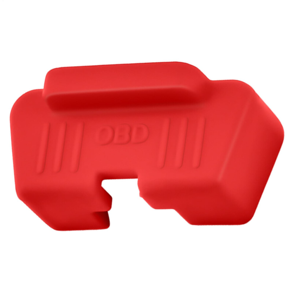 Obd Port Lock Anti Theft Protector Silicone Waterproof Dustproof Cover For Car Truck Security Red 9347817724325