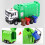 Multifunctional 1:50 Pull Back Garbage Truck Toy Set & 4 Trash Cans 6