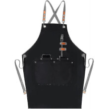 Apron with Back Bib Apron Cooking Aprons with Pockets for Men