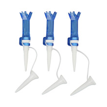 3-teiliges flexibles blauer Golf-Tees-Set mit 8 Krallen, 16 mm Griff