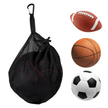 Ball Bag Mesh Net Backpack, Portable Foldable Drawstring Ball Bag For Football And Tennis, 5Ball Capacity