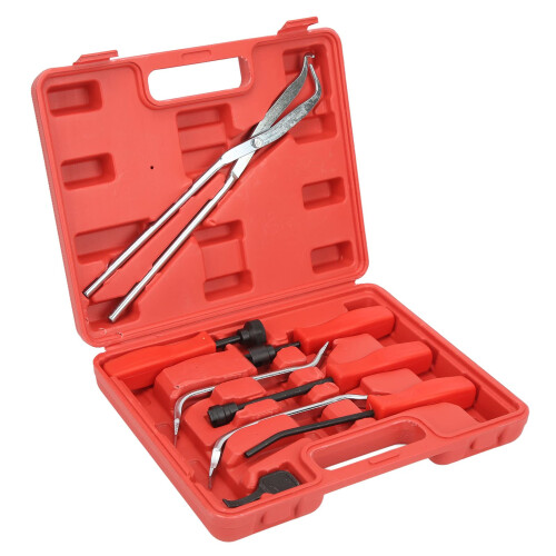 8PCS Drum Brake Tool Kit Brake Spring Tool Set with Storage Box for Universal Vehicle