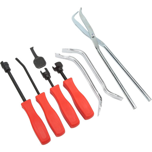 8PCS Drum Brake Tool Kit Brake Spring Tool Set with Storage Box for Universal Vehicle 2