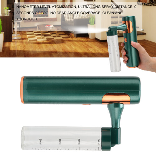Nanometer Handheld Atomizer Sprayer, 5W, 1000mAh, Black/Green 1