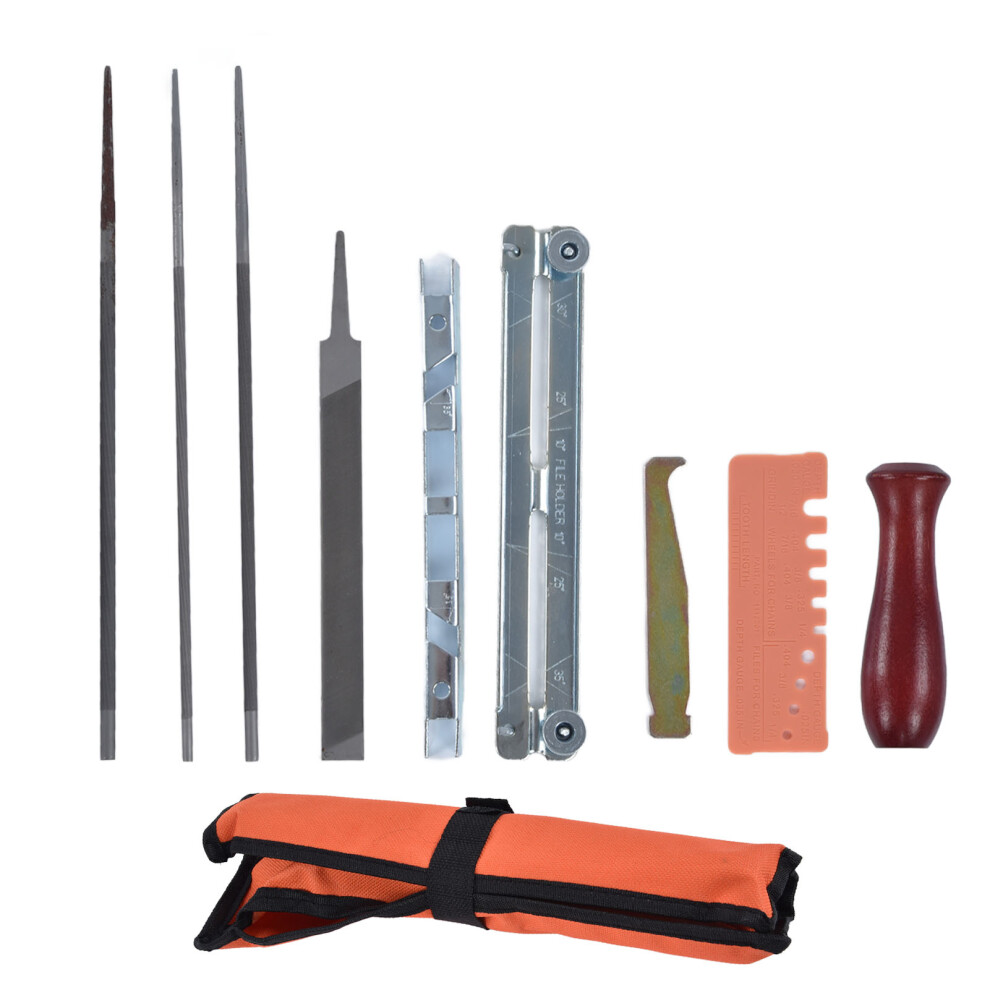 Round Chainsaw File Kit, Chainsaw Sharpener File Kit Universal Fit Abrasion Resistant High Strength Steel Precision Tools Set With Filing Guide Depth 9499224702868
