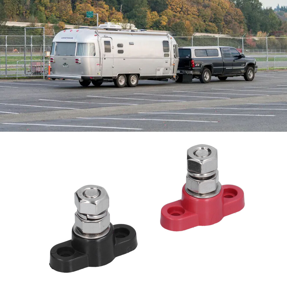 Siat11295 Power Junction Posts 250A Stainless Steel 2-1/8" Red/Black 4171376849015