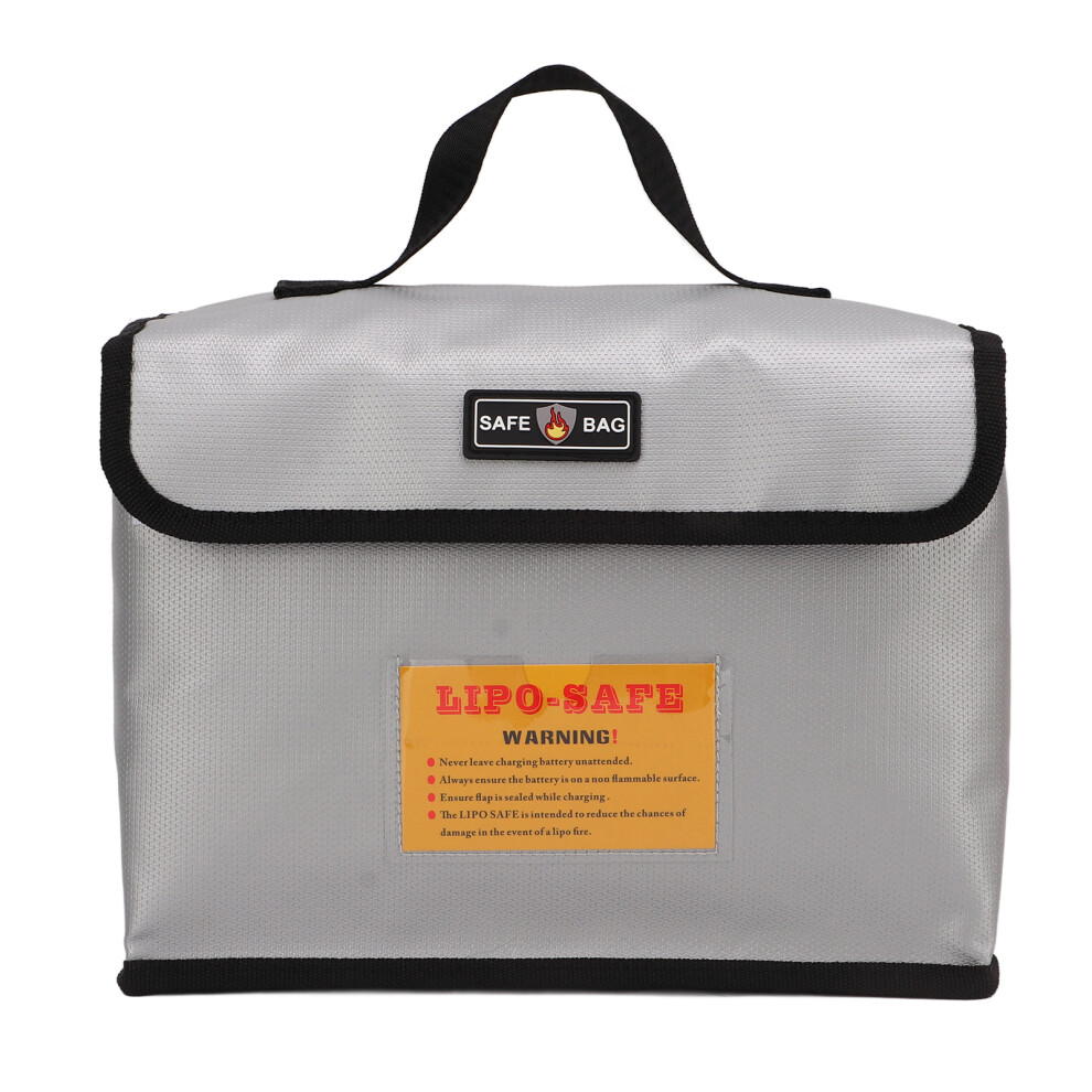 High Temperature Battery Storage Pouch, Zipper Closure Fireproof Bag With Anti Radiation, Explosion Proof Portable Handle Safety Pouch For Lithium 9358999846392