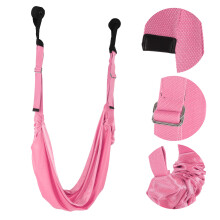 Adjustable Pink Yoga Stretch Strap for Back, Leg & Waist Flexibility