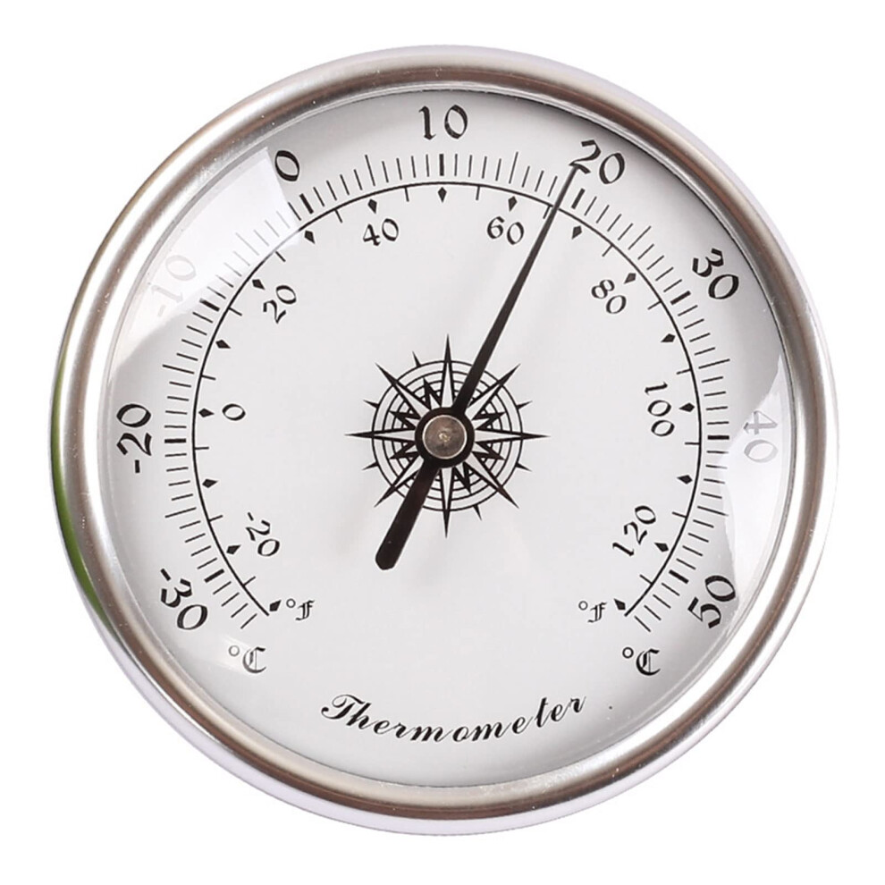 Thermometer Hygrometer Wall Mounted Metal Analog Temperature and Humidity Gauge for Greenhouse