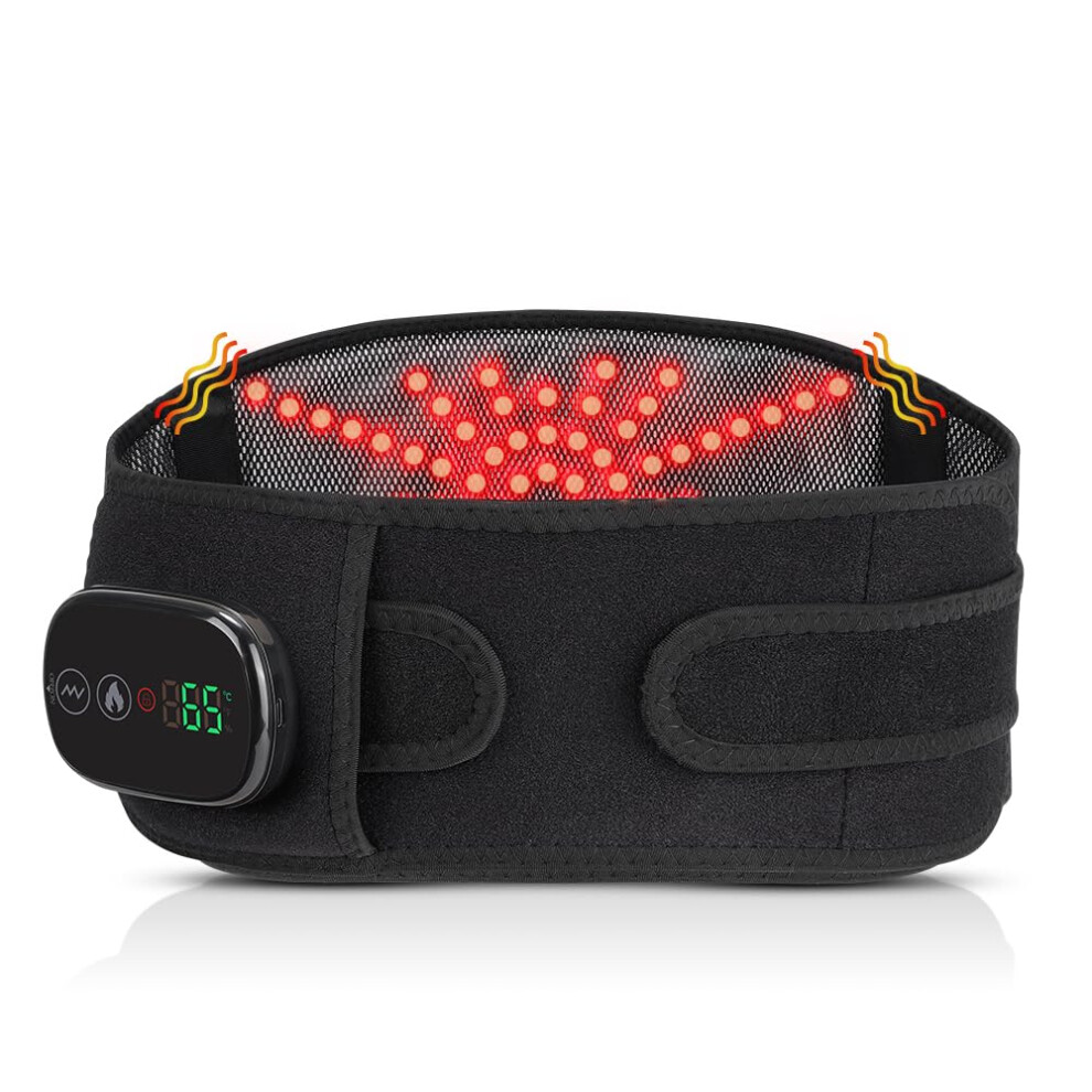 (Slim) Cordless Heating Pad with Massager for Back Pain Relief