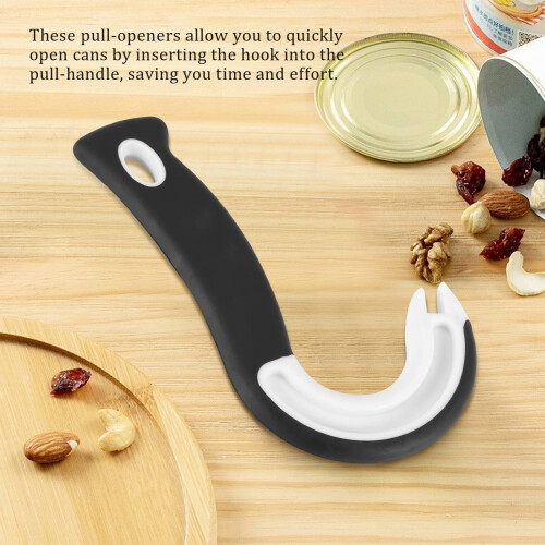 2Pcs Easy Open Ring Pull Can Opener Easy Grip Opener Ring-Pull Helper for Ring Pull Tab Cans Tins Bottles Kitchen Tools 2