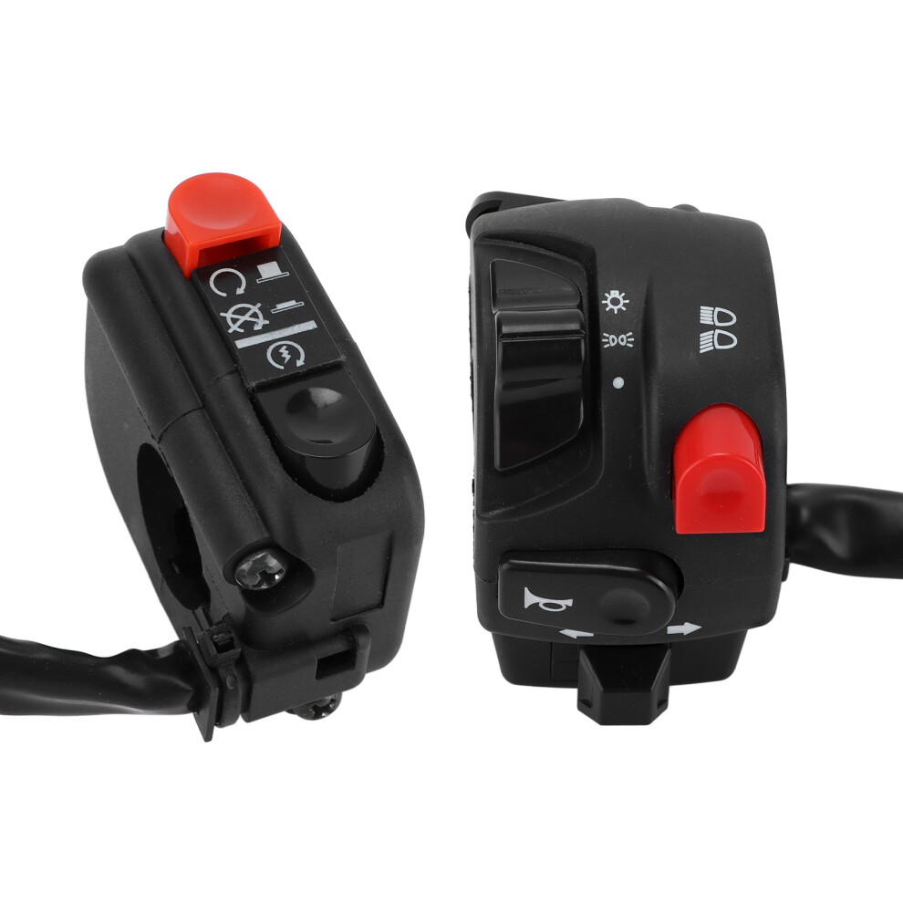 Motorcycle 22Mm Handlebar Switch Pair 7 Functions For Atv Suv Offroad Light 4691376854524