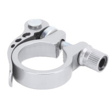 Aluminum Alloy Quick Release Seatpost Clamp 3cm Silver for Mountain Bikes