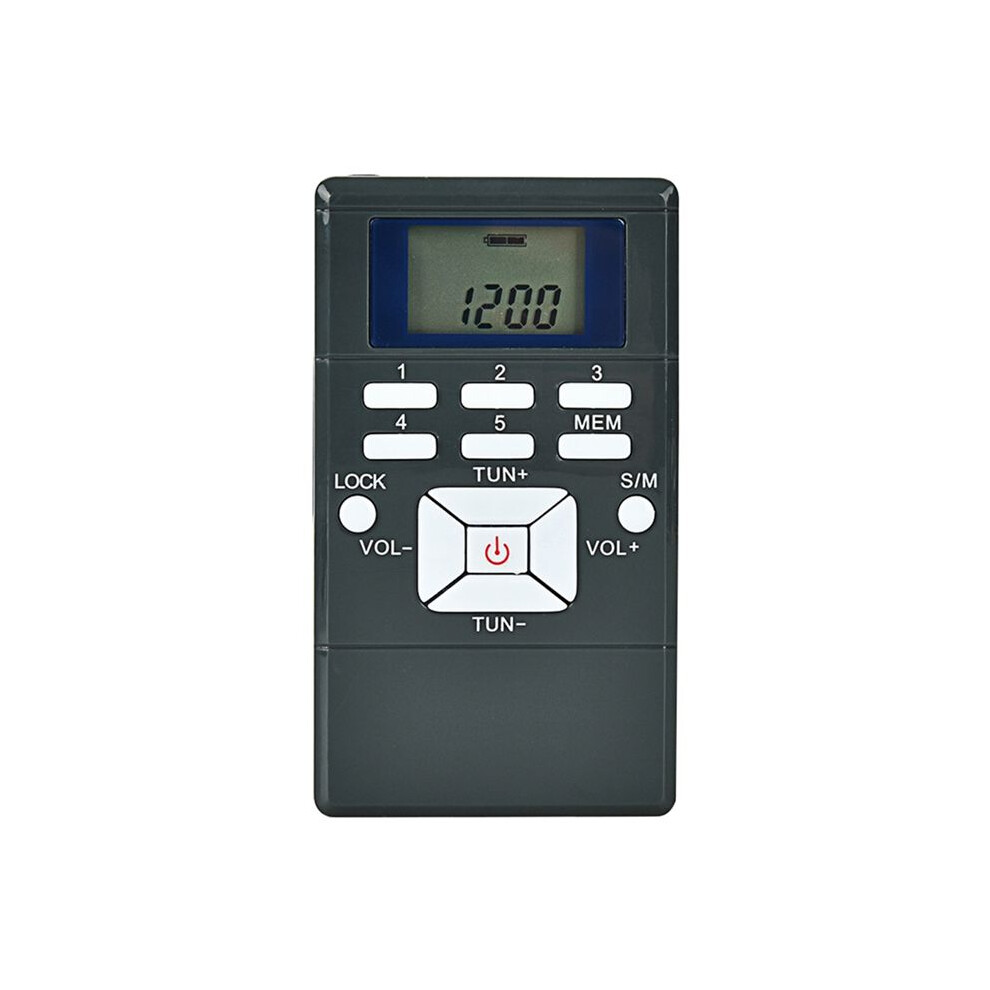 Stereo Fm Radio 1.2 Inch Digital Clock Receiver For Simultaneous Interpretation Clip- Radio Earphone Gym Grey 4713009281849