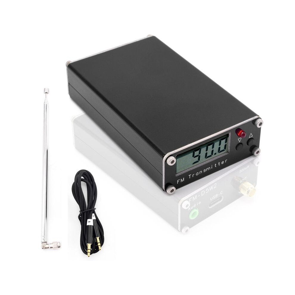 0.5W Frequency Modulation Emitter 76-108Mhz 500Mw Stereo Transmitting Device Type-C With 2Km Transmission Distance 6032431176089