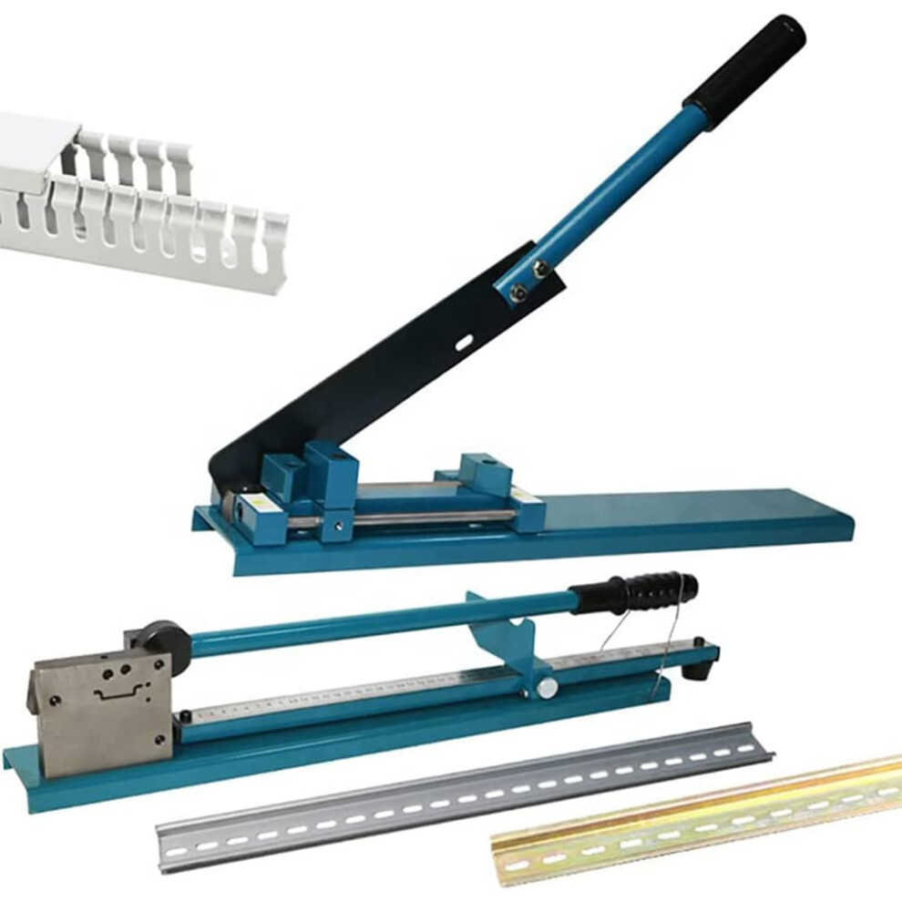 Manual Din Rail Cutter Tool Hand Lever Action Trunking Cutting Double Groove Metal Construction 9347817725452