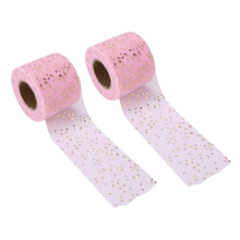 Material textil cu sclipici strălucitor pentru meșteșuguri, role de tul cu paiete la modă, tul strălucitor cu stele cerești și particule