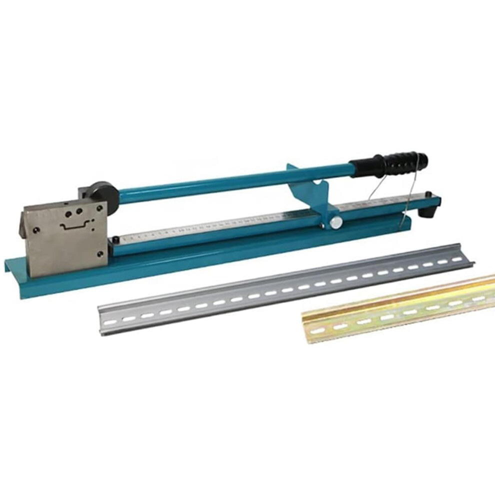 Manual Din Rail Cutter Tool With 50Cm Ruler, Bench Top Trunking Cutting Machine, Double Groove Rail Cutter For Precision Cutting 9347817725551