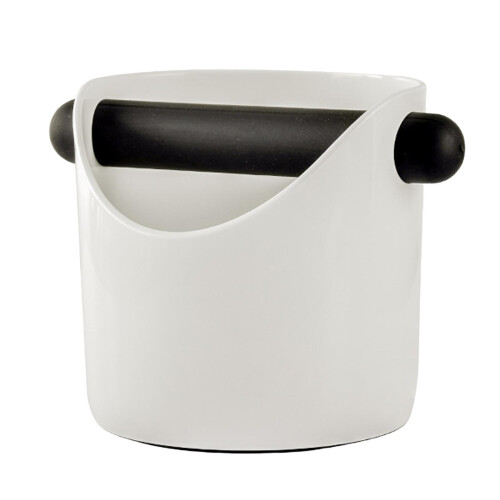 (White, 13 x 12.6cm) Coffee Waste Container Space Saving Compact Sturdy for Hotel