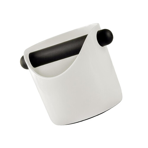 (White, 13 x 12.6cm) Coffee Waste Container Space Saving Compact Sturdy for Hotel 1
