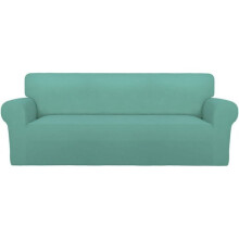 Sofa Cover Protector with Elastic Bottom, Super Stretch Spandex Couch Slipcover for Single Seat Sofa, Anti Slip Furniture Protector with Non Slip