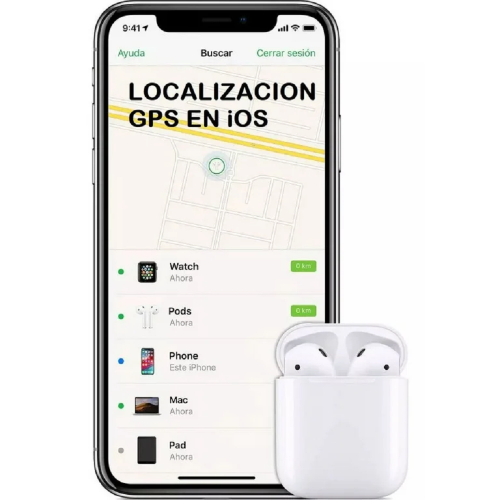 Replacement Charging Case for AirPods 1 and 2, Bluetooth Pairing Sync Button Ensures Quick Device Connection, Supports Wired or Wireless Charging for 2