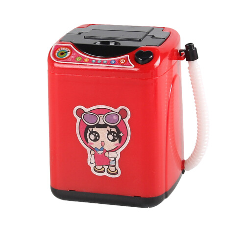Mini Washing Machine Toy for Kids, Automatic Cleaning Waterproof Educational Playset with Interactive Switch Operation, Simulation Function Water