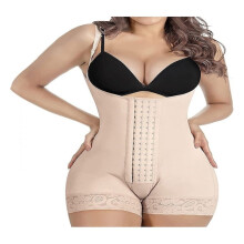 Kroppsformende belte for kvinner, kompresjonsplagg etter operasjon Høy kompresjon magekontroll shapewear med åpen byste og justerbare stropper,