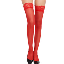 Breathable Thigh High Stockings, Elegant Sheer Lace Top Hosiery with Silicone Band, Soft Silk-Feel Stockings, Lightweight and Stretchable Design for