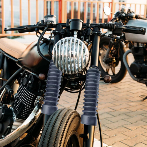 Universal Fit Motorcycle Front Fork Cover, Easy To Install Shock Damping Dust Cover With Front Fork Protector Functionality, Dust Protection Wear 2
