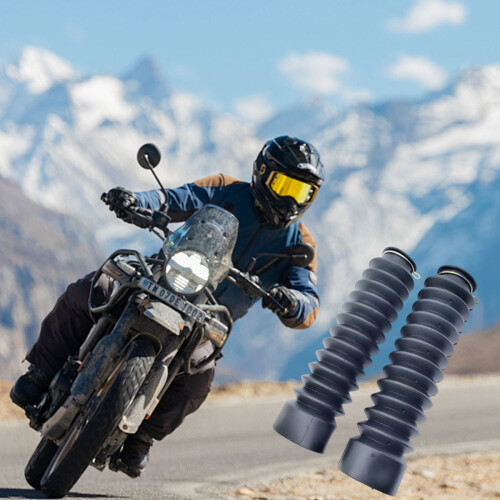Universal Fit Motorcycle Front Fork Cover, Easy To Install Shock Damping Dust Cover With Front Fork Protector Functionality, Dust Protection Wear 1