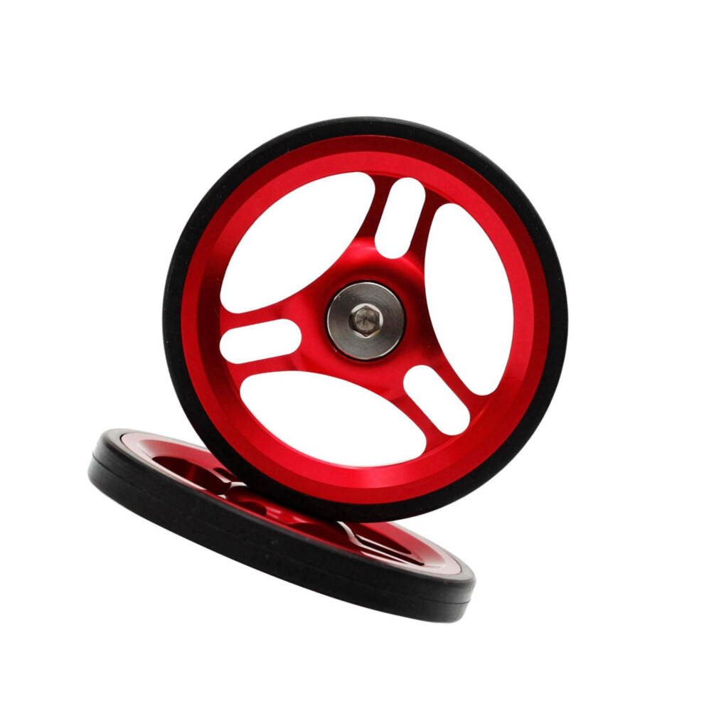 (Red, 6cm) Folding Bike Easy Wheel EZ Wheels for Traveling Rack-image-OPC-PPYV2JF-NEW