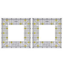 Stoffskjærelinjal for quilting, klar akrylmal med lettleste markeringer og 45-graders vinkelguide, slitesterk for sying og papirhåndverk (2