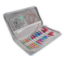 Verschiedene Farbige Rundstricknadeln Set 3-8mm mit Aufbewahrungstasche