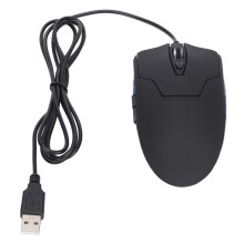 Ergonomic Gaming Mouse with LED Backlight and Adjustable DPI, Quiet Click Design Compatible with Multiple Platforms