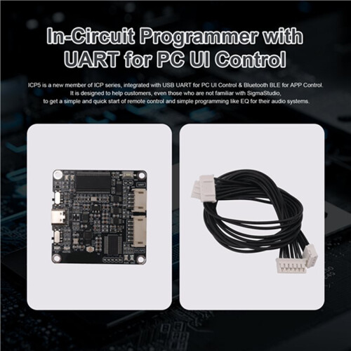 In-Circuit Programmer with UART for PC UI Control & SigmaStudio Control- ICP5 1
