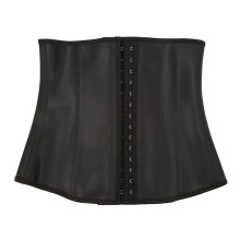 Tailletrainer voor dames, korset met stalen baleinen en verlengstuk, body shaper van natuurlijk latex met katoenen voering, haak-en-oogsluiting voor