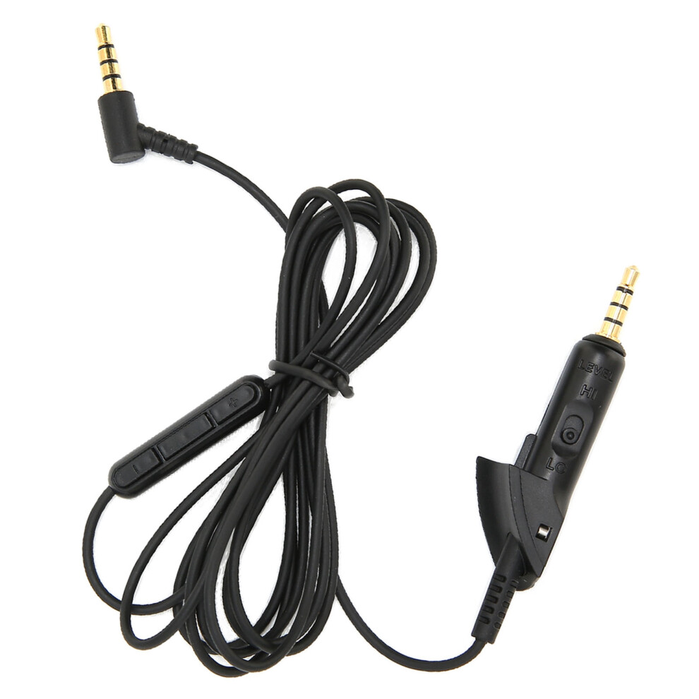 Replacement Audio Extension Cable With Mic & Volume Control For Qc15 Black 4671376875972