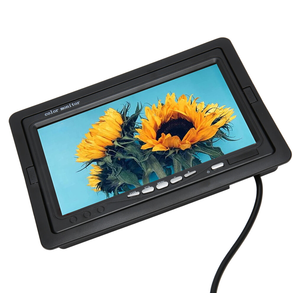 7" Tft Rearview Camera Monitor, 1024X600, 2 Av Inputs For Car Dvd 8701376876016