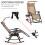 Outsunny Outsunny Folding Recliner Chair Lounge Rocker Zero-Gravity Beige 8
