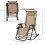 Outsunny Outsunny Folding Recliner Chair Lounge Rocker Zero-Gravity Beige 3