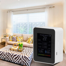 ZNAZ2CO3 Infrarot-Kohlenstoffdioxid-Detektor 5-in-1 Home Sensor, Weiß