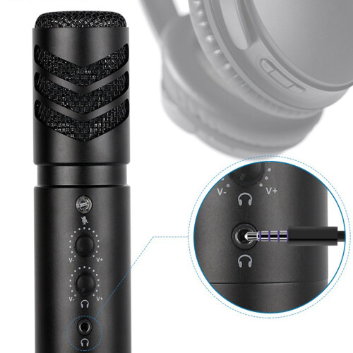 Microphone USB Plug Wired Streaming Mic Game Vocal Recording 1