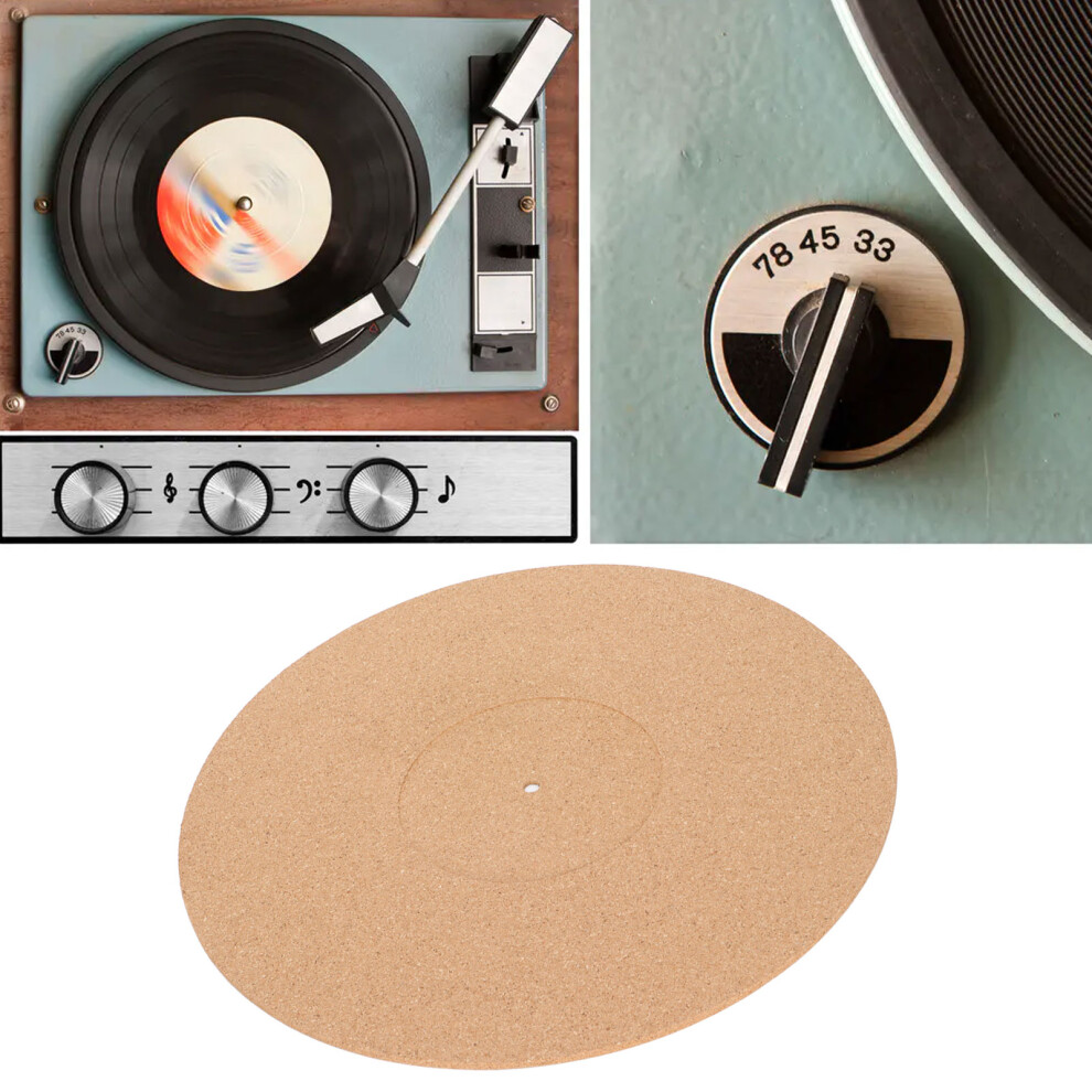 Cork Slipmat For 12In Lp Vinyl Record Anti Static Non Slip 4631382378201