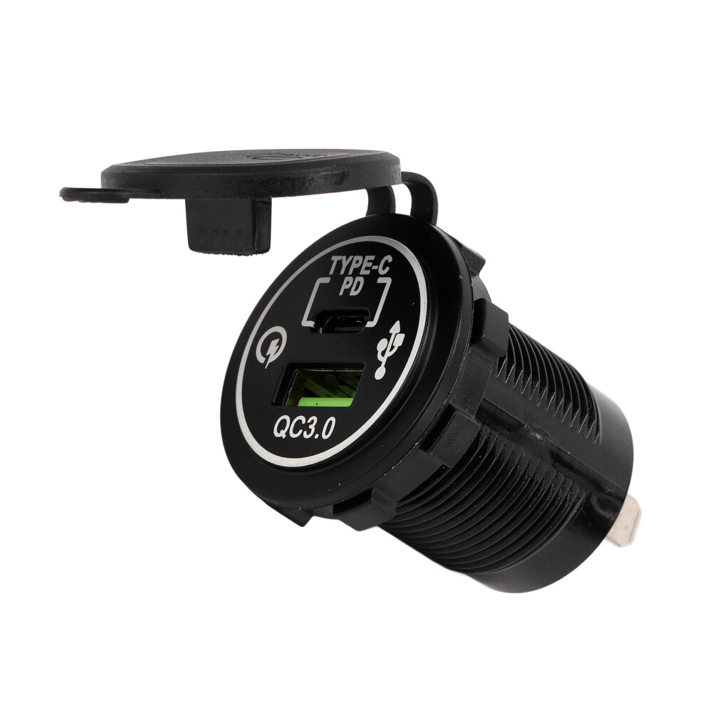 Modified Car Charger Usb Qc3.0 Dual Port 4.2A, Universal Black 7901376882869