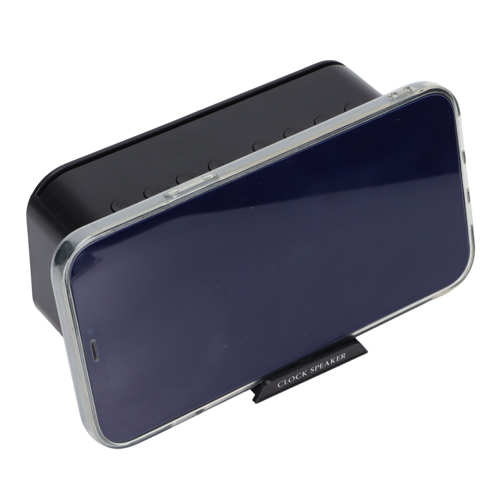 D-88 Speaker With Bluetooth Clock Display Adjustable Brightness Black 8331376882641