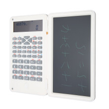 Calcolatrice Portatile con Blocco Note, LCD a 10 Cifre, 150x90x15mm, Bianco